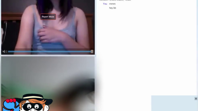 Omegle girl stripping